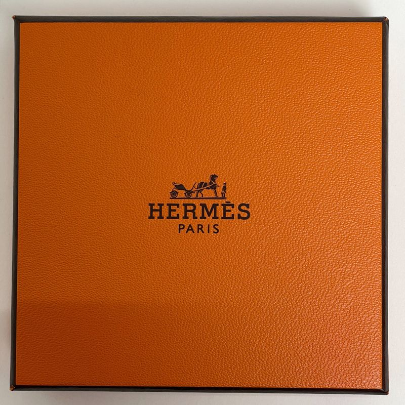 Hermes Pop Necklace Logo Gold Plated White