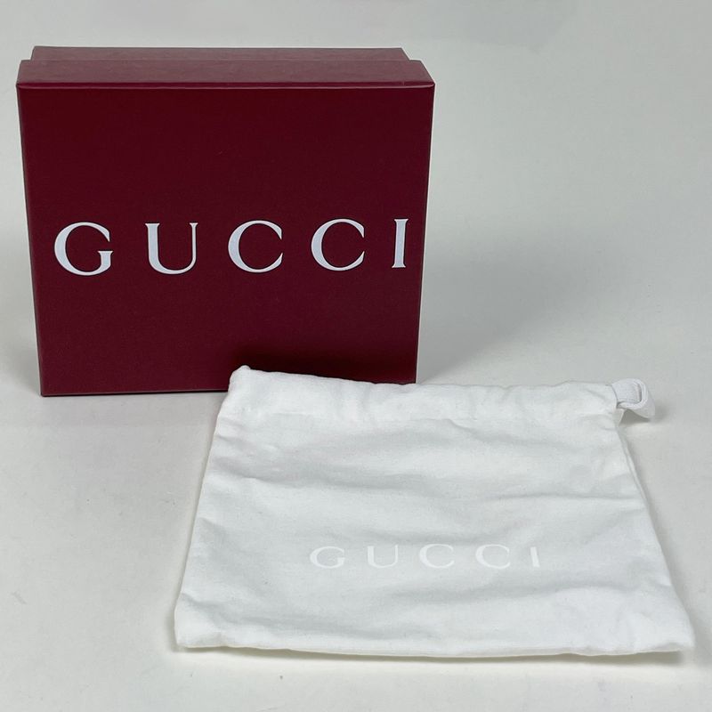 Gucci Double Compact Wallet GG Marmont Bifold Leather Light Blue