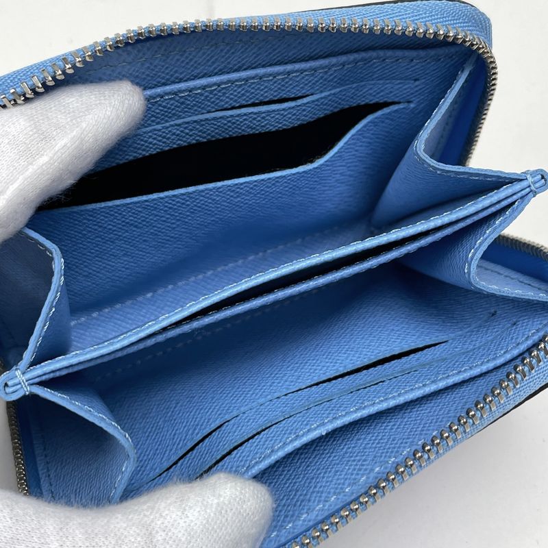 Louis Vuitton Zippy Coin Purse Alibird Case Epi Light Blue