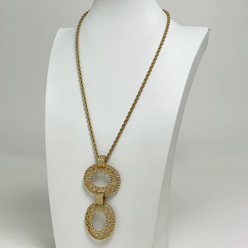 Dior Oval Necklace Gold Plated