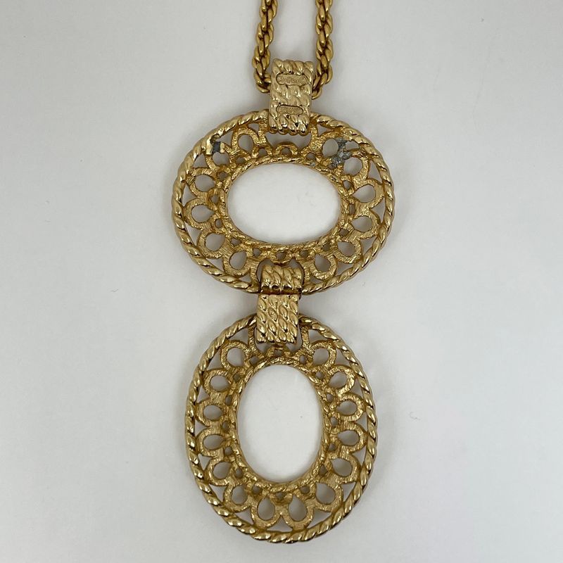 Dior Oval Necklace Gold Plated