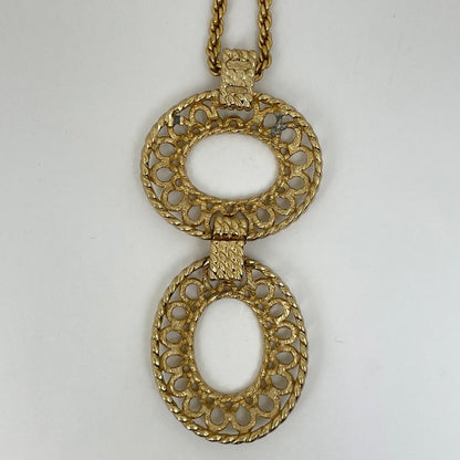 Dior Oval Necklace Gold Plated