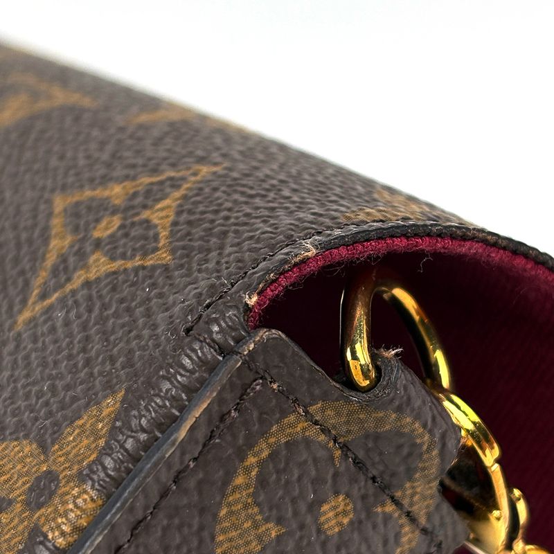Louis Vuitton Pochette Felicie 2-Way Chain Wallet Shoulder Bag Monogram Brown