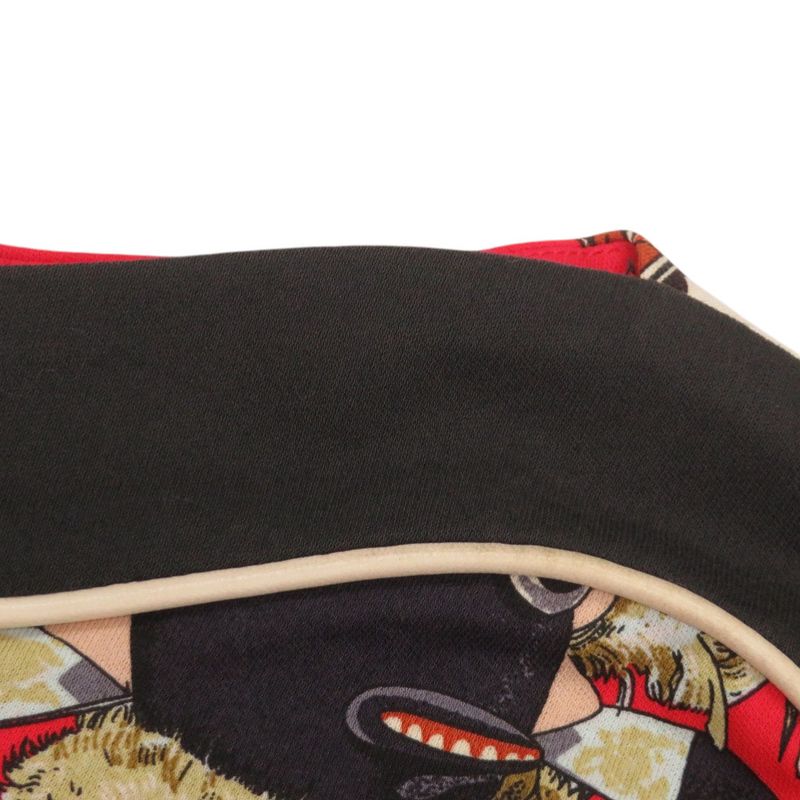 Hermes Kachinas Boatneck Raglan Sleeve 38 Cotton Red Black Brown Short T-Shirt