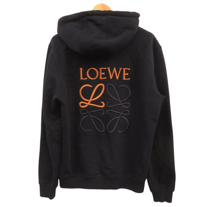 Loewe la Anagram Embroidery Pullover Hoodie Brushed Lining S Cotton Black Top