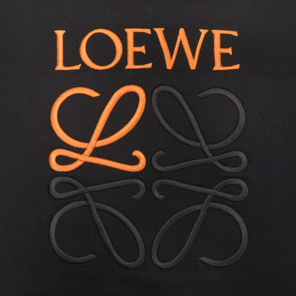 Loewe la Anagram Embroidery Pullover Hoodie Brushed Lining S Cotton Black Top