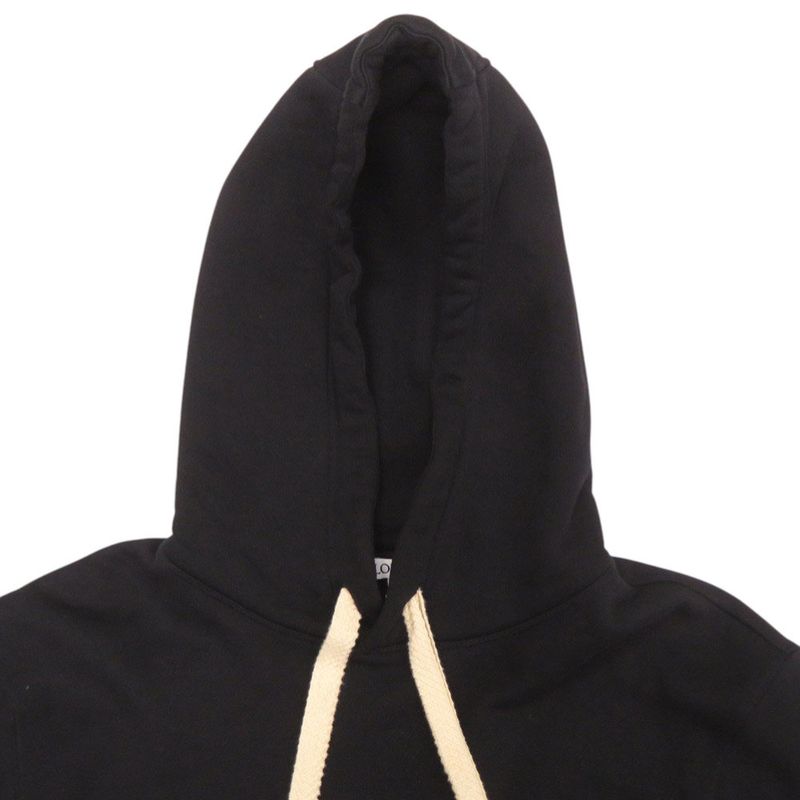 Loewe la Anagram Embroidery Pullover Hoodie Brushed Lining S Cotton Black Top