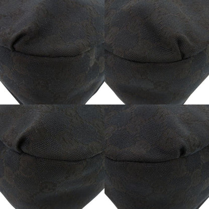 Gucci GG Canvas Leather Black Hobo Shoulder Bag