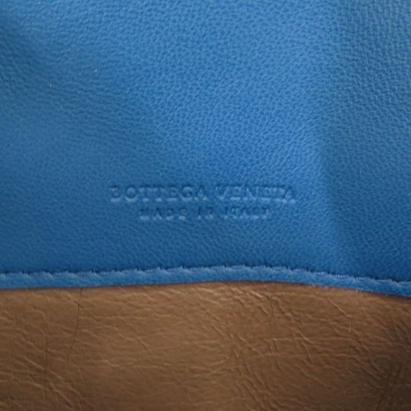 Bottega Veneta Intrecciato Leather Ayer's Blue Wallet