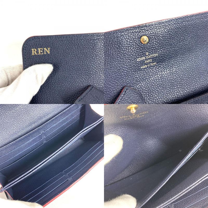 Louis Vuitton Wallet Portefeuille Pont Neuf Monogram Empreinte Leather Marie