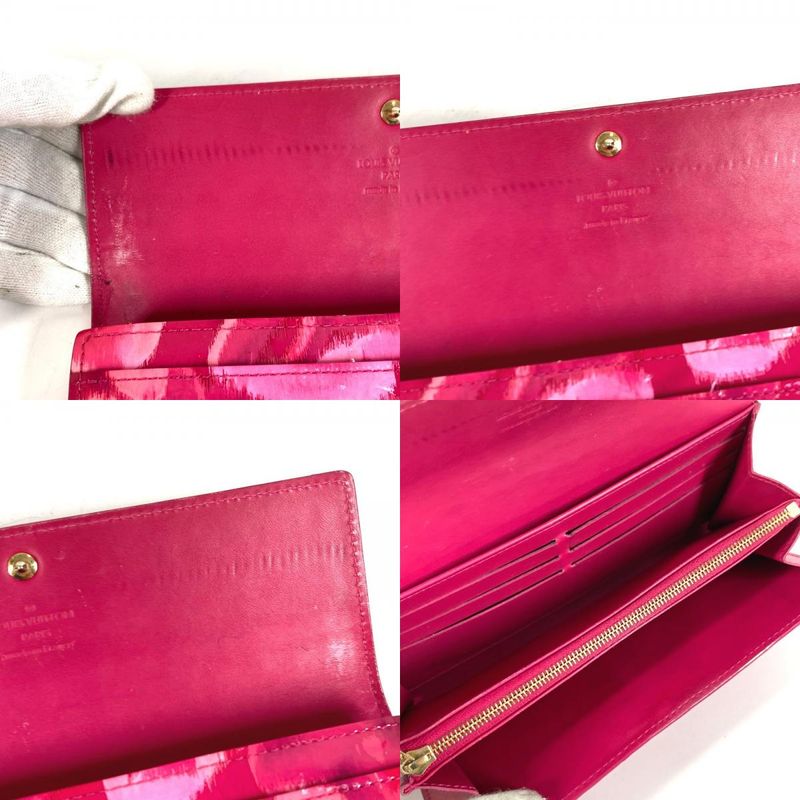 Louis Vuitton Wallet Portefeuille Sarah Enamel Rose Indien Pink