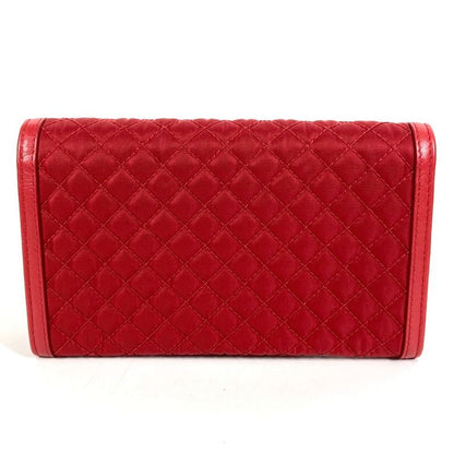 Prada Wallet Logo Quilted Nylon Red