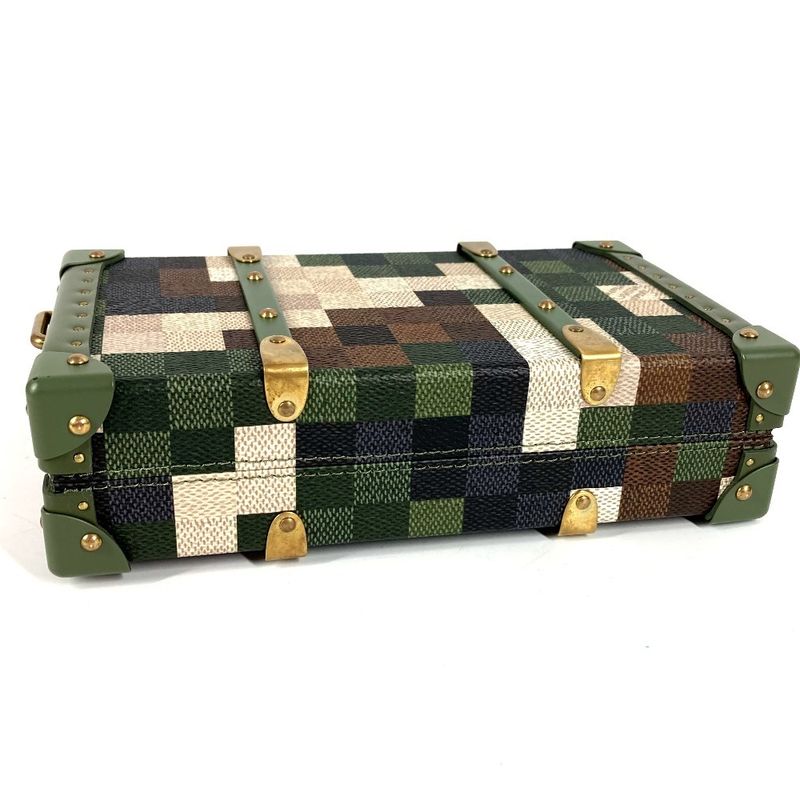 Louis Vuitton Shoulder Bag Neo Wallet Trunk Leather Khaki