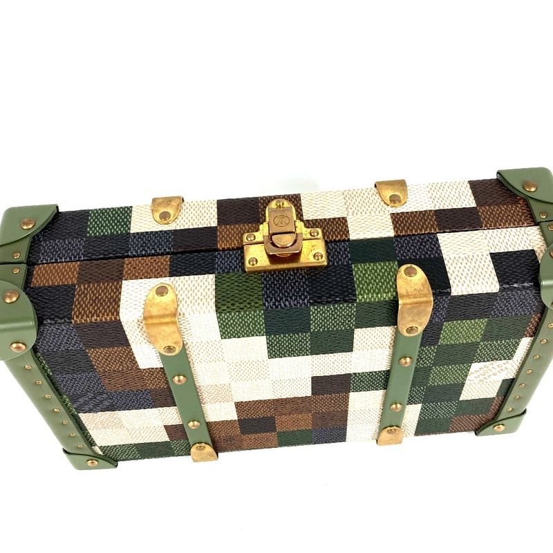 Louis Vuitton Shoulder Bag Neo Wallet Trunk Leather Khaki