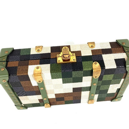 Louis Vuitton Shoulder Bag Neo Wallet Trunk Leather Khaki