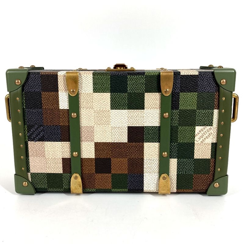 Louis Vuitton Shoulder Bag Neo Wallet Trunk Leather Khaki