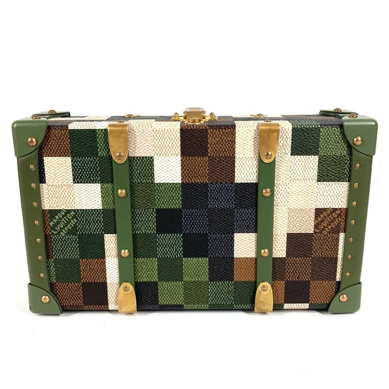 Louis Vuitton Shoulder Bag Neo Wallet Trunk Leather Khaki