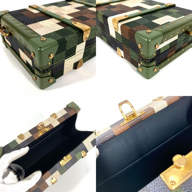 Louis Vuitton Shoulder Bag Neo Wallet Trunk Leather Khaki