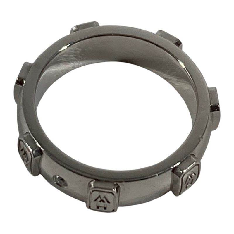 Harry Winston Ring HW Logo Band Silver