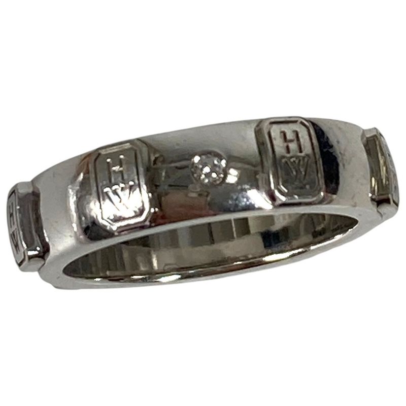Harry Winston Ring HW Logo Band Silver