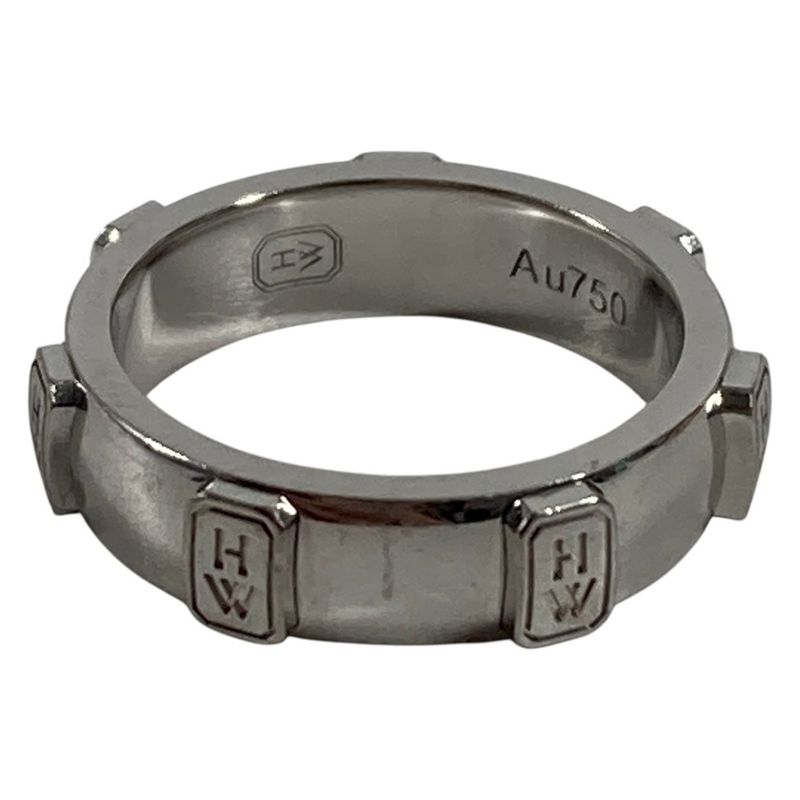 Harry Winston Ring HW Logo Band Silver