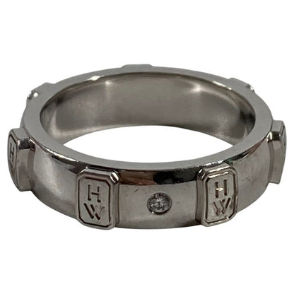 Harry Winston Ring HW Logo Band Silver