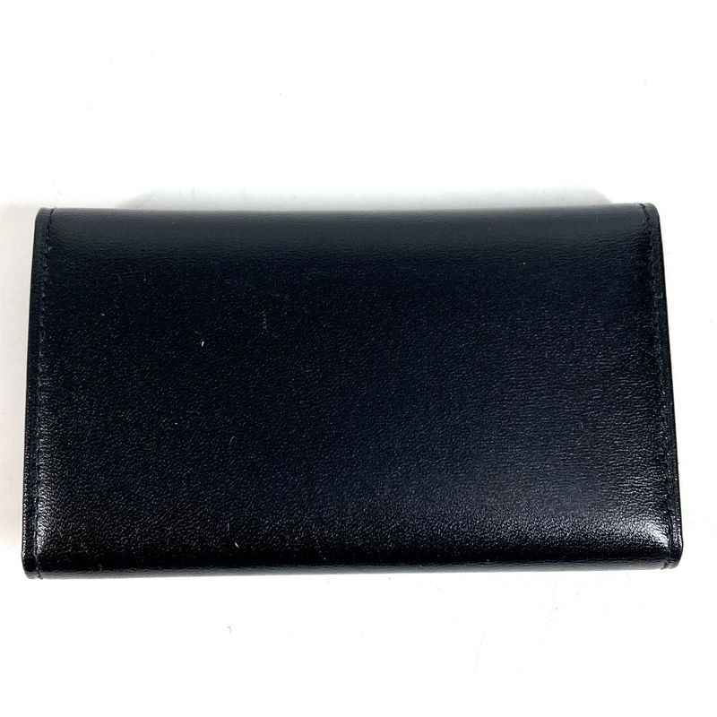 Cartier Key Case Pasha Logo Leather Black Key Holder