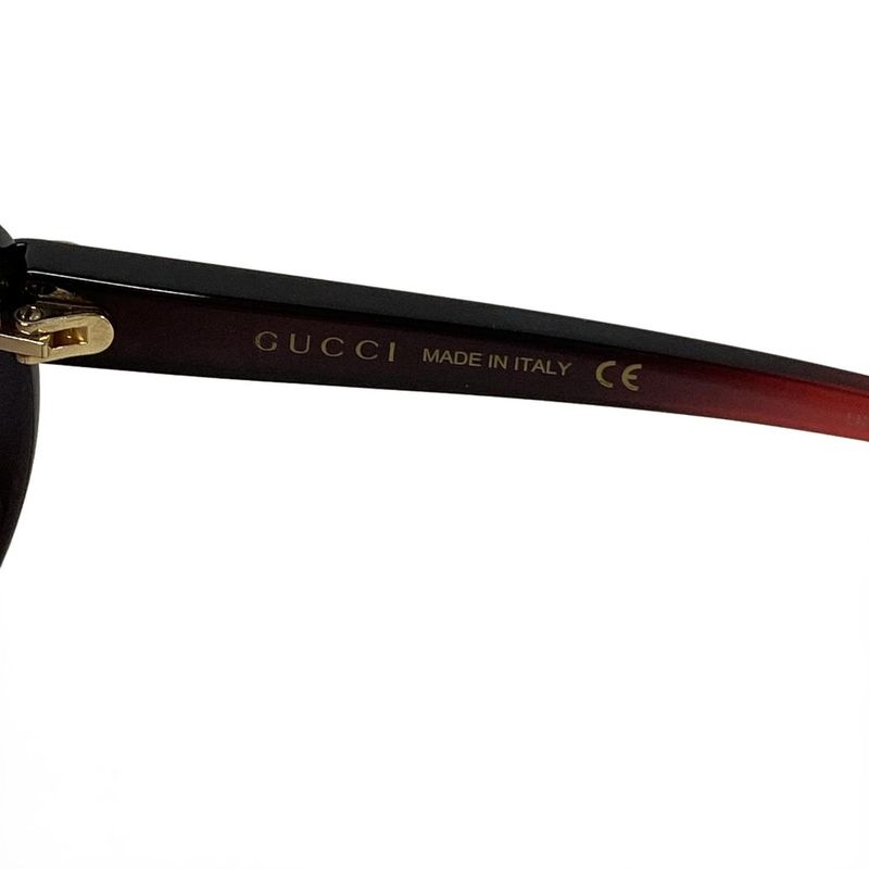 Gucci Sunglasses Black Pink Red Interlocking Bee Eyewear