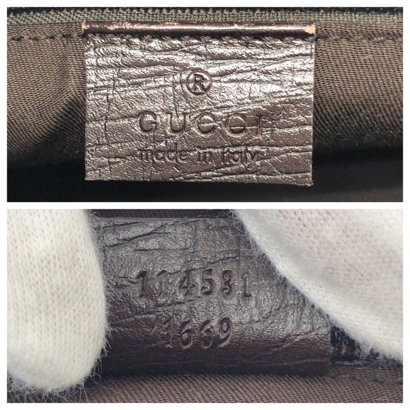 Gucci Beige Dark Brown Gunmetal GG Supreme Canvas Leather Shoulder Bag