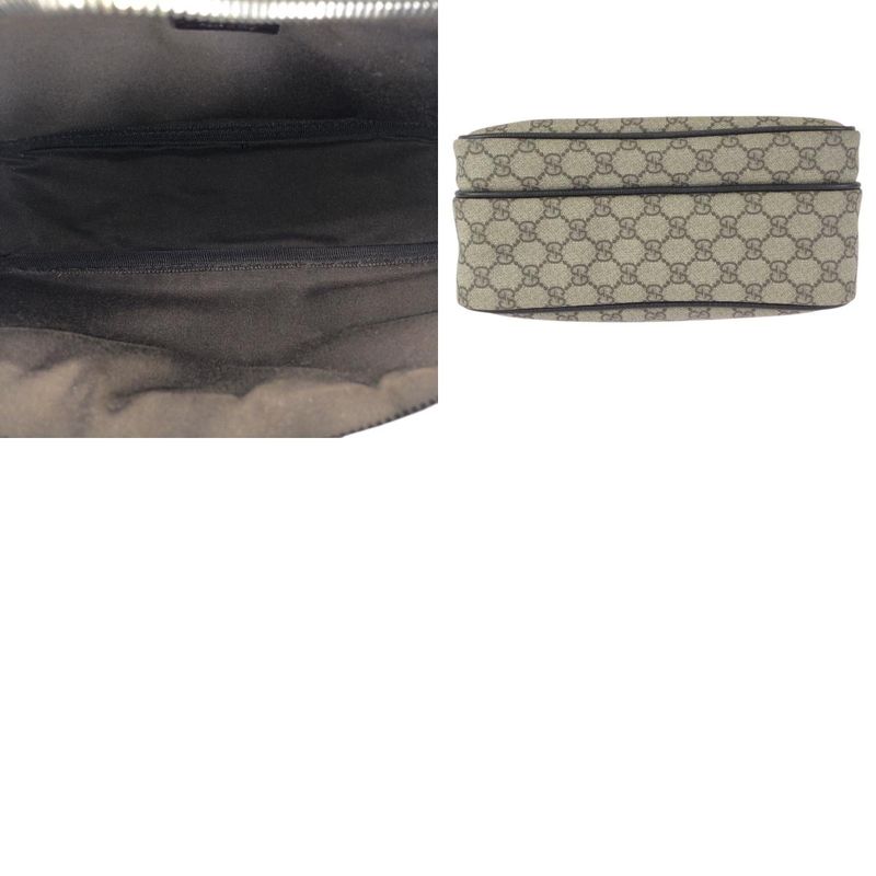 Gucci Beige Dark Brown Gunmetal GG Supreme Canvas Leather Shoulder Bag