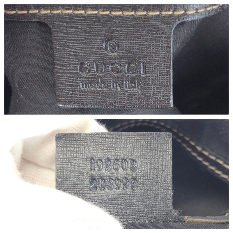 Gucci White Black Gold GG Supreme Canvas Leather Mini Boston Bag