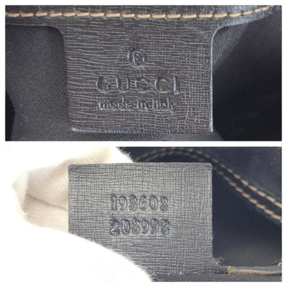 Gucci White Black Gold GG Supreme Canvas Leather Mini Boston Bag