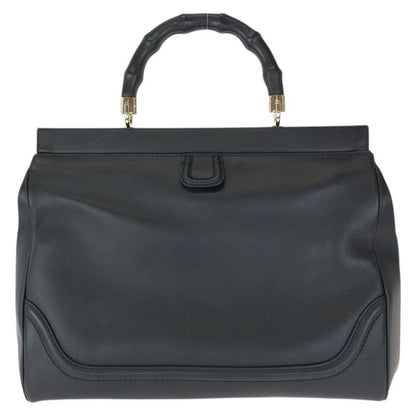 Gucci Bamb Double Tassel Black Gold Leather Handbag