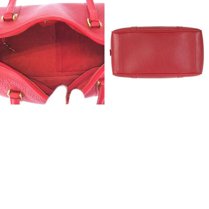 Gucci Vintage Interlocking Red Gold Leather 000 58 Mini Boston Bag