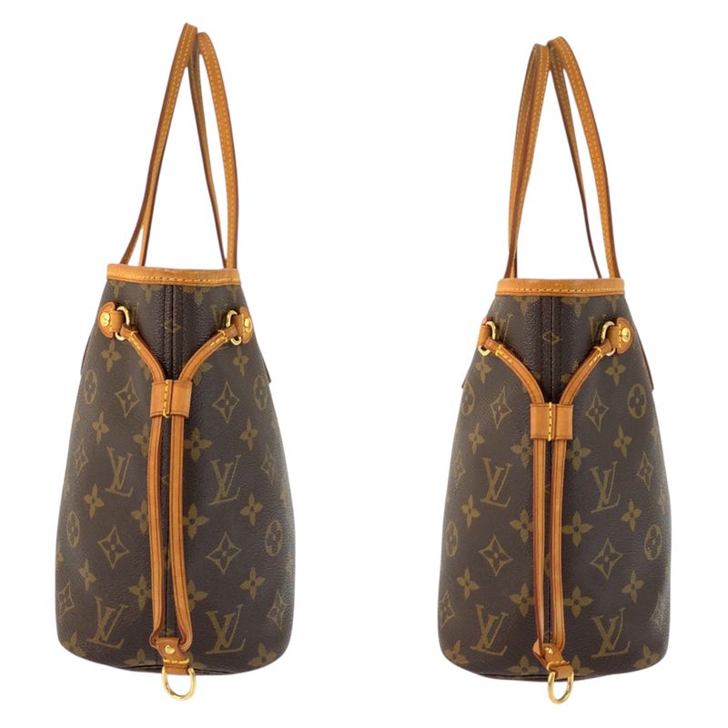 Louis Vuitton Monogram Neverfull PM Brown Gold Tote