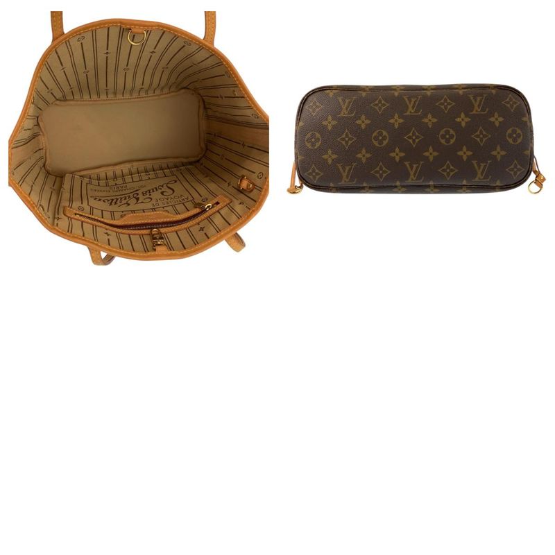 Louis Vuitton Monogram Neverfull PM Brown Gold Tote