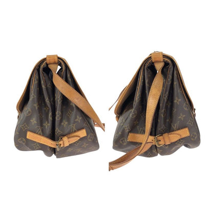 Louis Vuitton Monogram Saumur 35 Brown Gold Leather Shoulder Bag