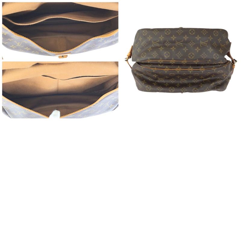 Louis Vuitton Monogram Saumur 35 Brown Gold Leather Shoulder Bag