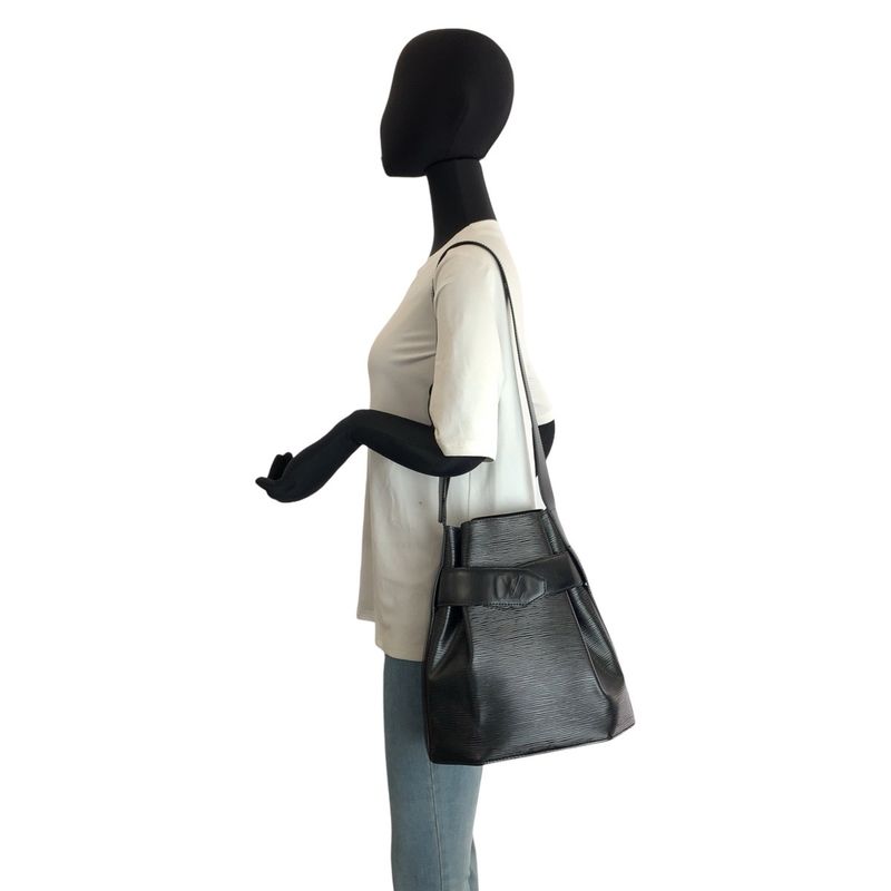 Louis Vuitton Epi Sac Depot PM Black Leather Shoulder Bag