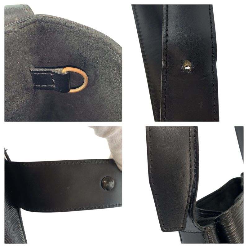 Louis Vuitton Epi Sac Depot PM Black Leather Shoulder Bag