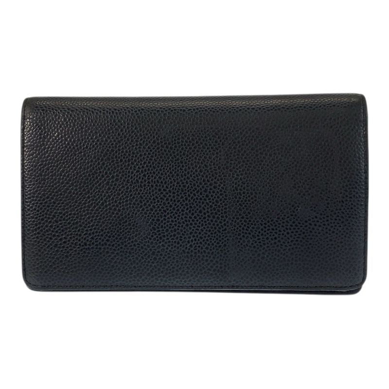 Chanel CC Logo Black Leather Wallet