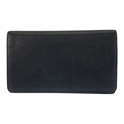 Chanel CC Logo Black Leather Wallet