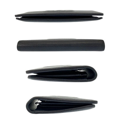 Chanel CC Logo Black Leather Wallet