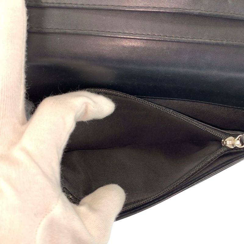 Chanel CC Logo Black Leather Wallet
