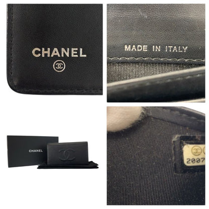 Chanel CC Logo Black Leather Wallet