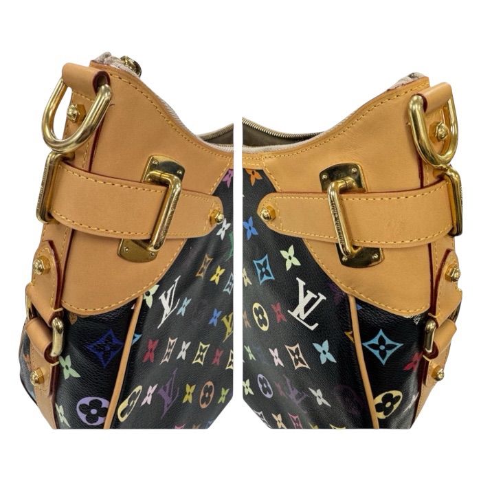 Louis Vuitton Monogram Multicolor Greta Black Gold Leather Shoulder Bag