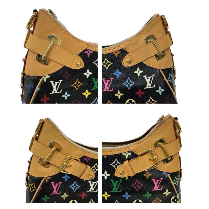 Louis Vuitton Monogram Multicolor Greta Black Gold Leather Shoulder Bag