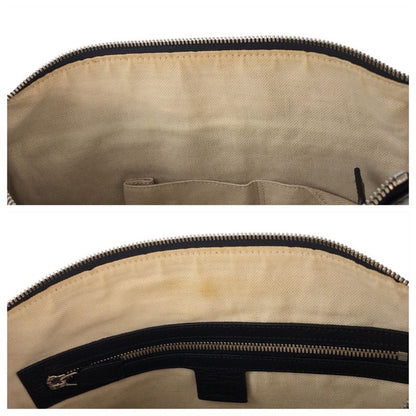 Gucci Interlocking Black Silver Leather Shoulder Bag