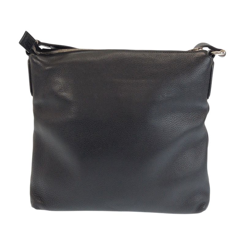 Gucci Interlocking Black Silver Leather Shoulder Bag
