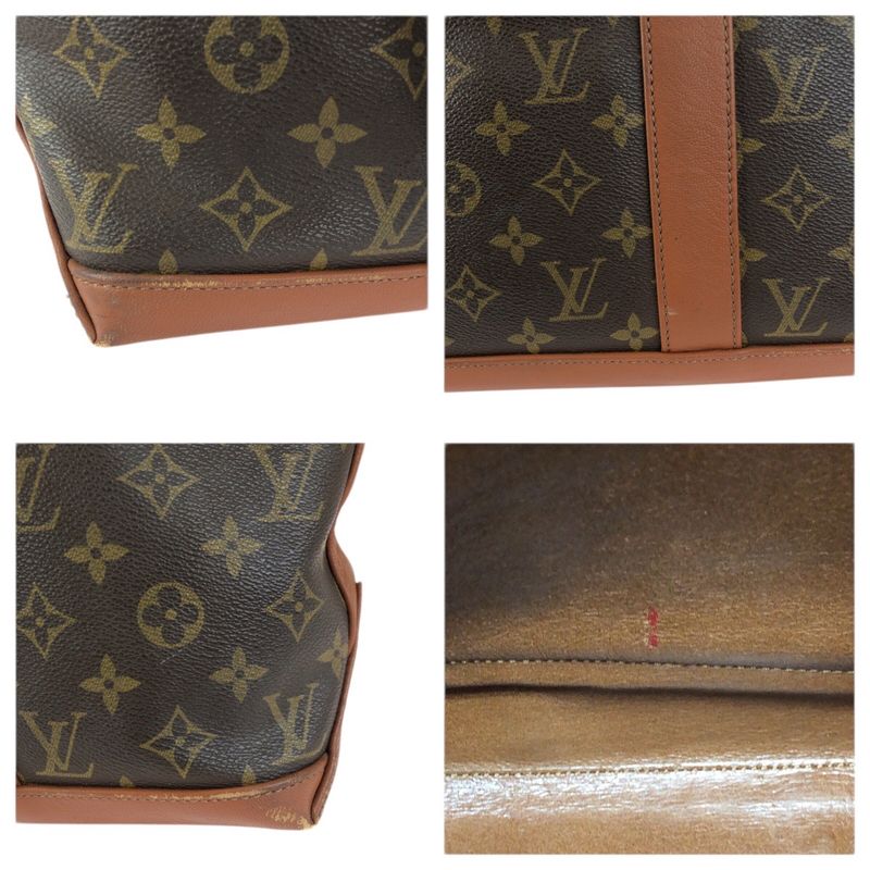 Louis Vuitton Monogram Sac Weekend Brown Gold Leather Tote